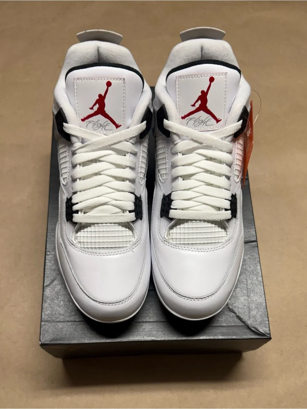 Nike Air Jordan 4 Retro TD Cleat White Cement Mens size 9 Football Shoes NEW!